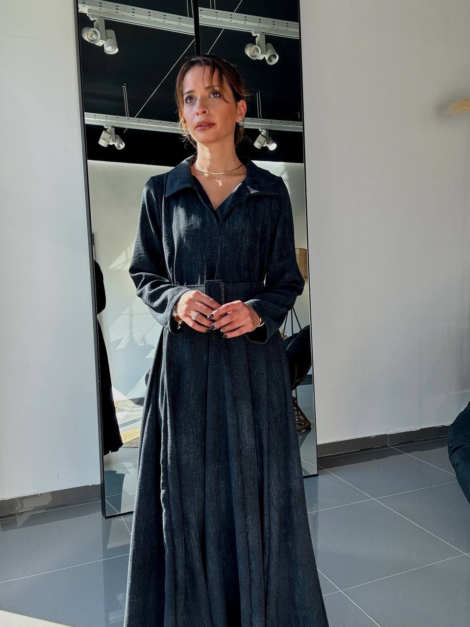 Robe Longue Ample Avec Poches et Ceinture - Fenomen Paris