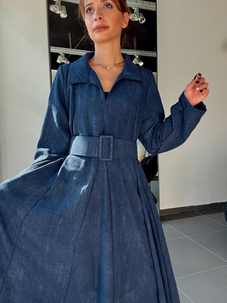Robe Longue Ample Avec Poches et Ceinture - Fenomen Paris