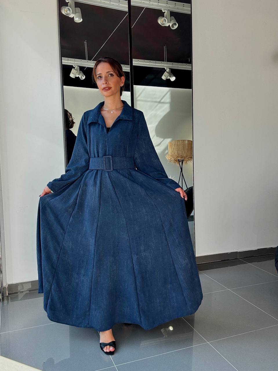 Robe Longue Ample Avec Poches et Ceinture - Fenomen Paris