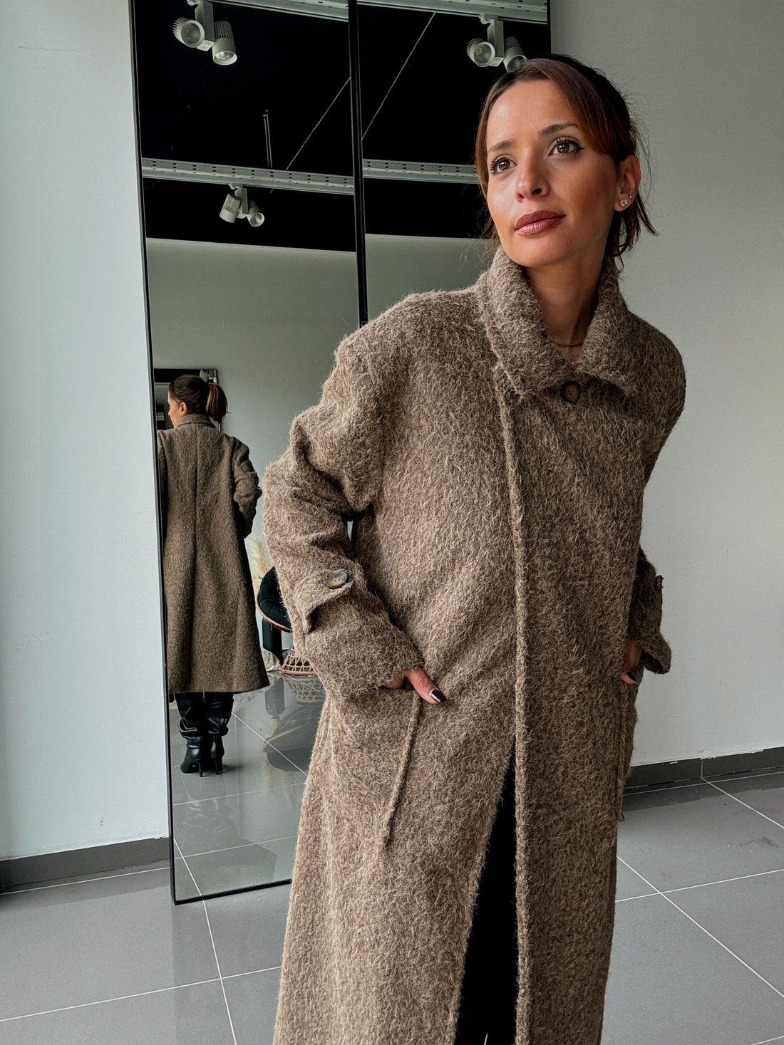 Manteau Long Avec Doublure Et Poches - Fenomen Paris