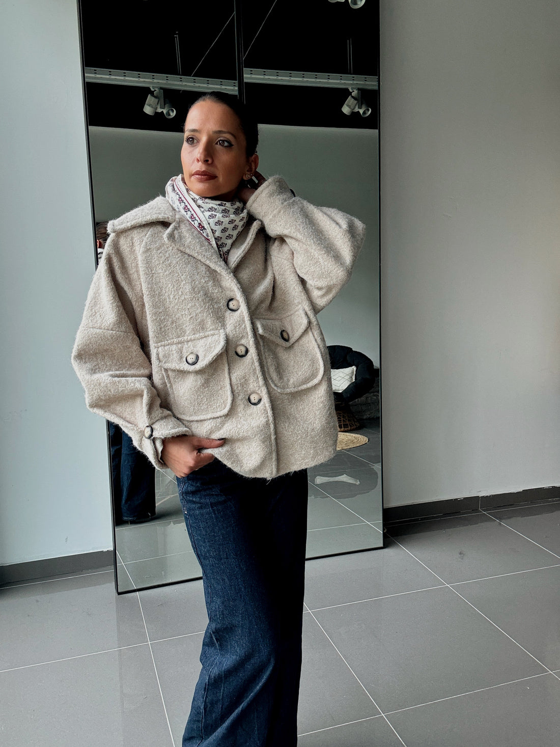 Manteau texturé avec grandes poches - Fenomen Paris