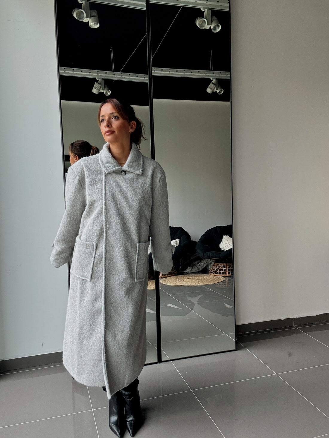 Manteau Long Avec Doublure Et Poches - Fenomen Paris