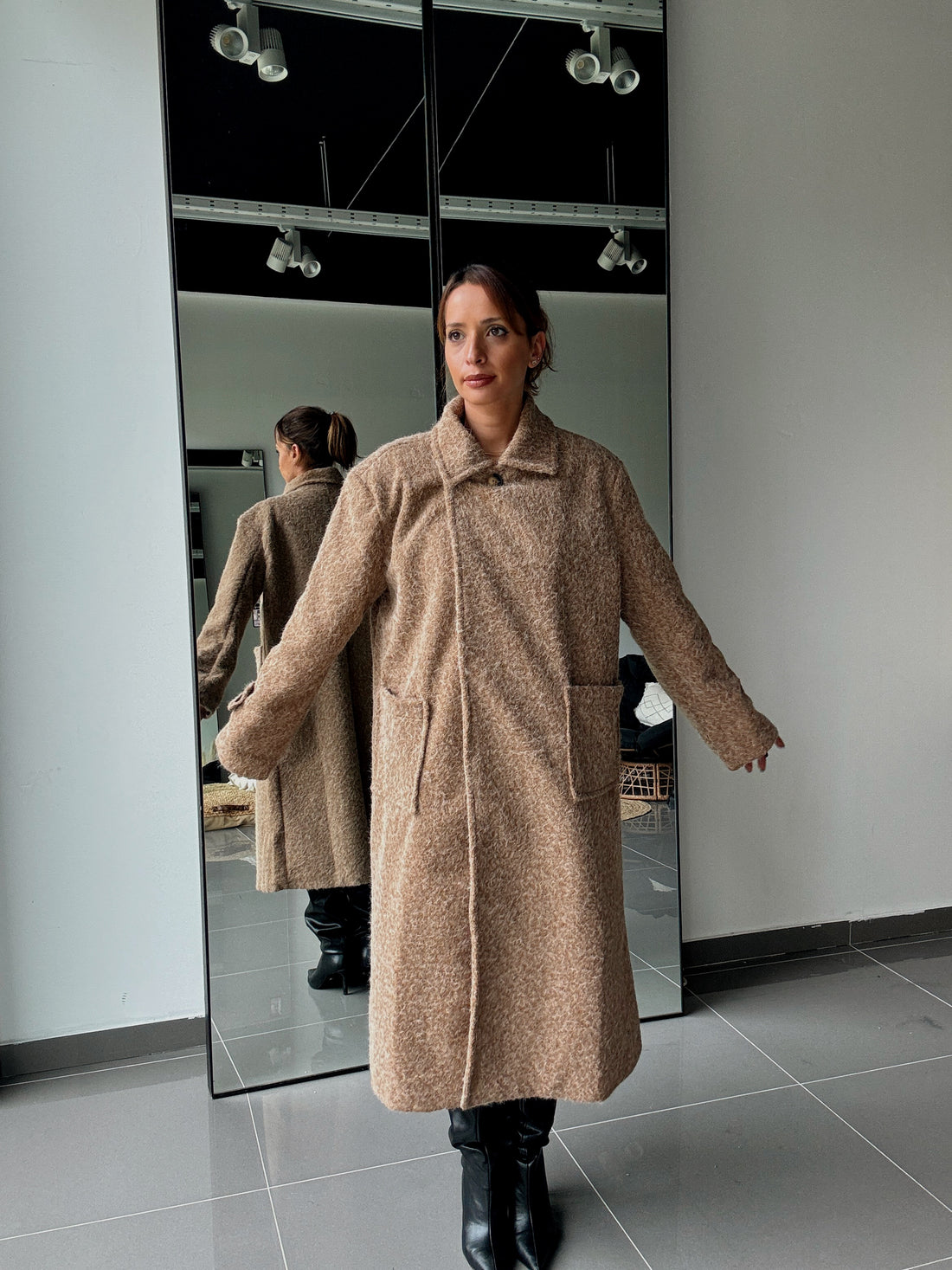 Manteau Long Avec Doublure Et Poches - Fenomen Paris
