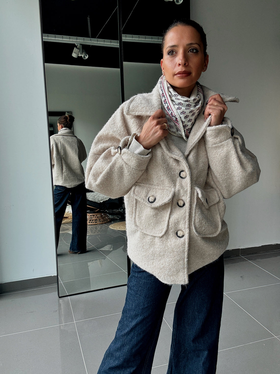 Manteau texturé avec grandes poches - Fenomen Paris