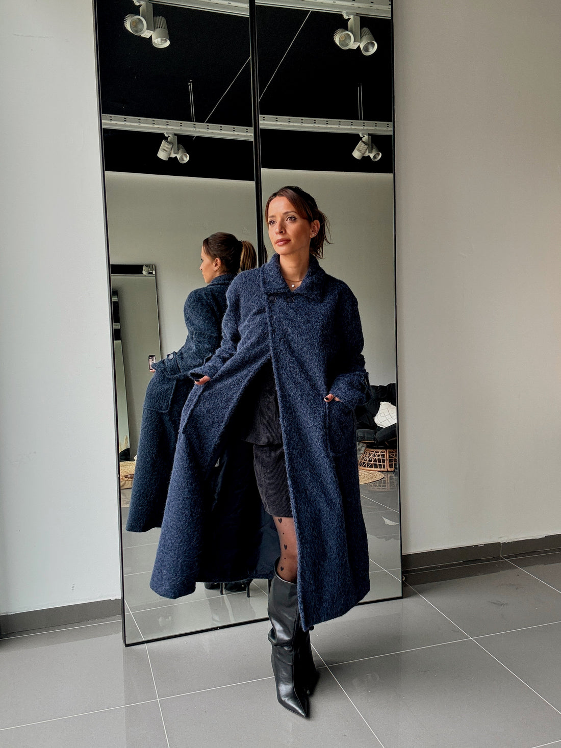 Manteau Long Avec Doublure Et Poches - Fenomen Paris
