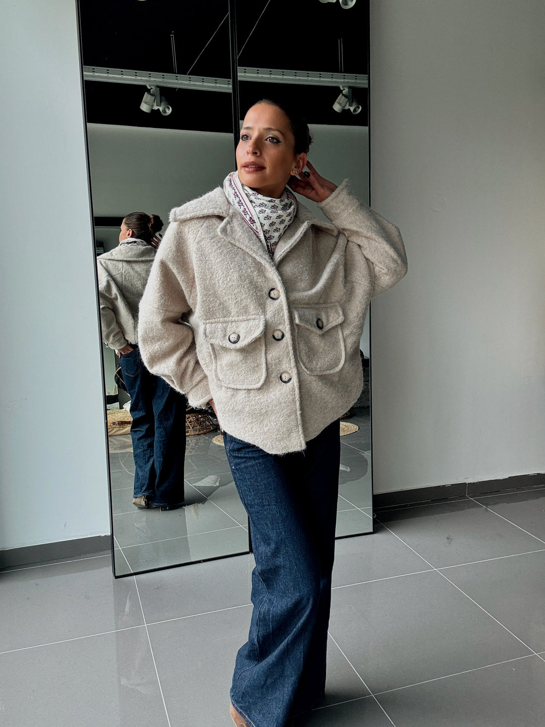 Manteau texturé avec grandes poches - Fenomen Paris