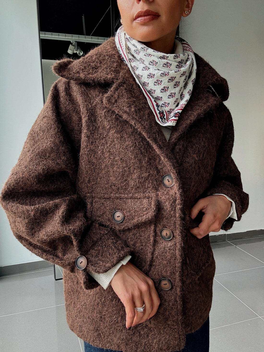 Manteau texturé avec grandes poches - Fenomen Paris