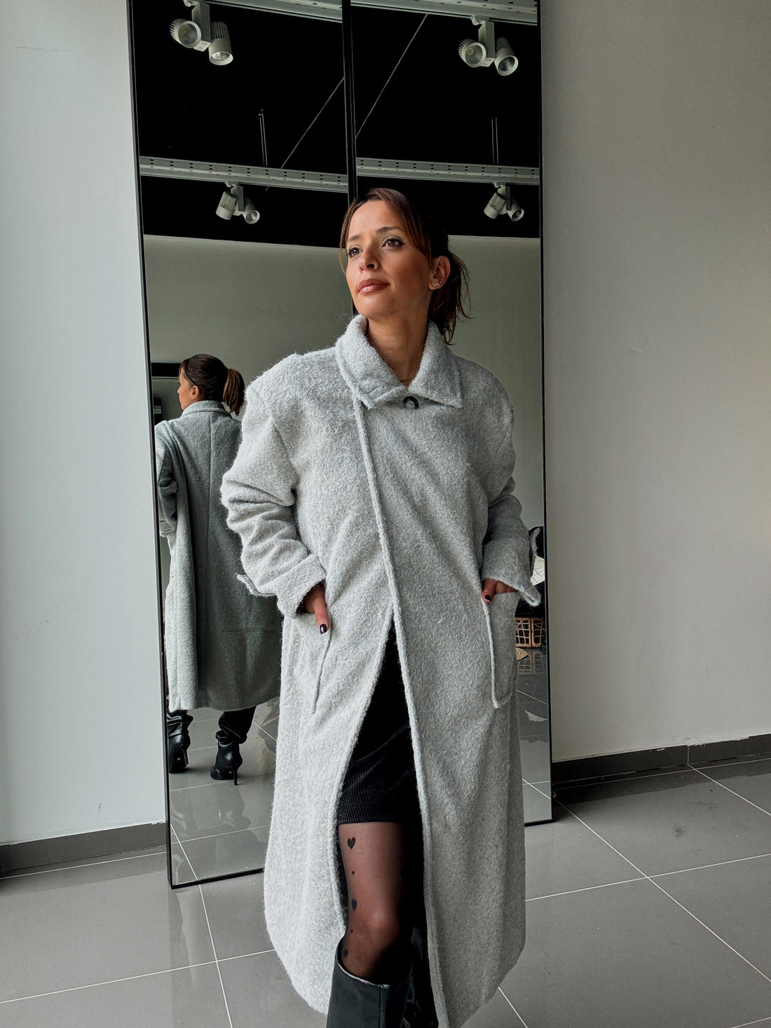 Manteau Long Avec Doublure Et Poches - Fenomen Paris