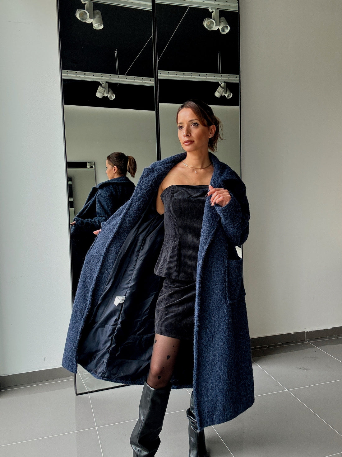 Manteau Long Avec Doublure Et Poches - Fenomen Paris