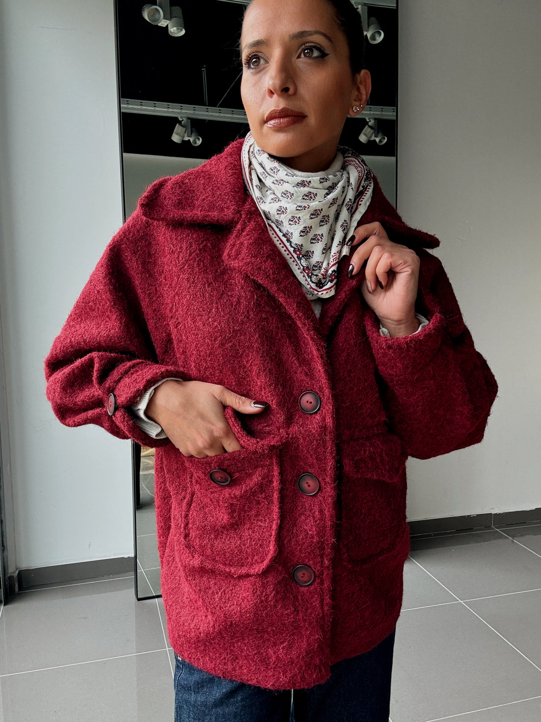 Manteau texturé avec grandes poches - Fenomen Paris