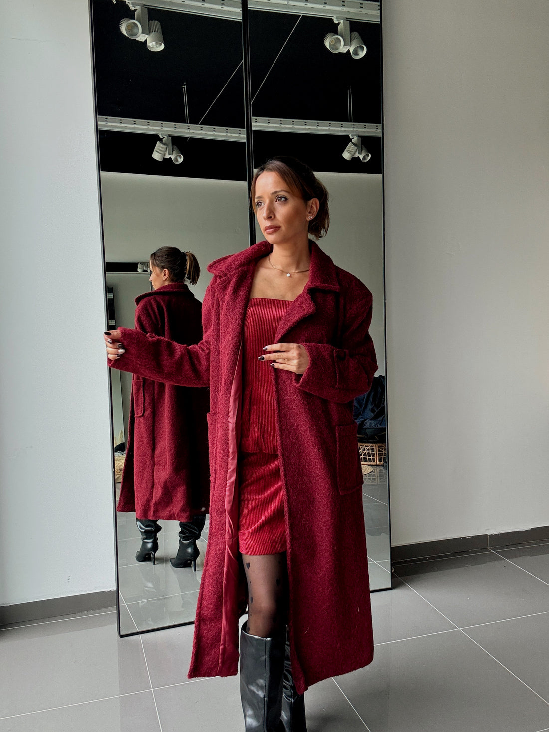 Manteau Long Avec Doublure Et Poches - Fenomen Paris