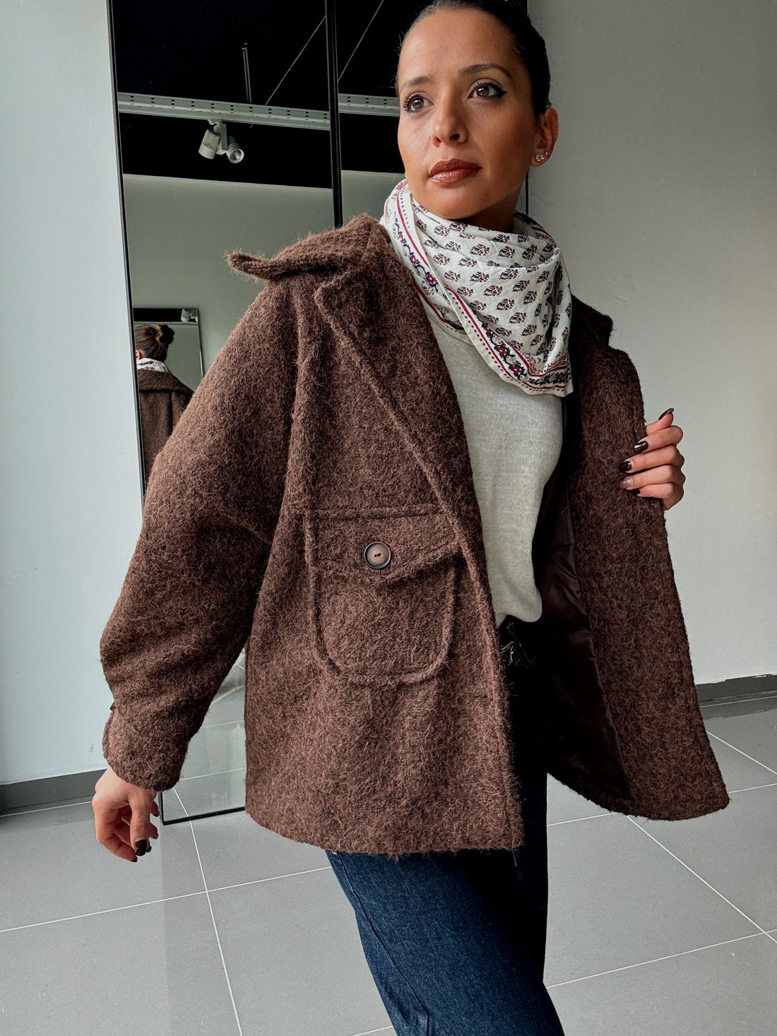 Manteau texturé avec grandes poches - Fenomen Paris