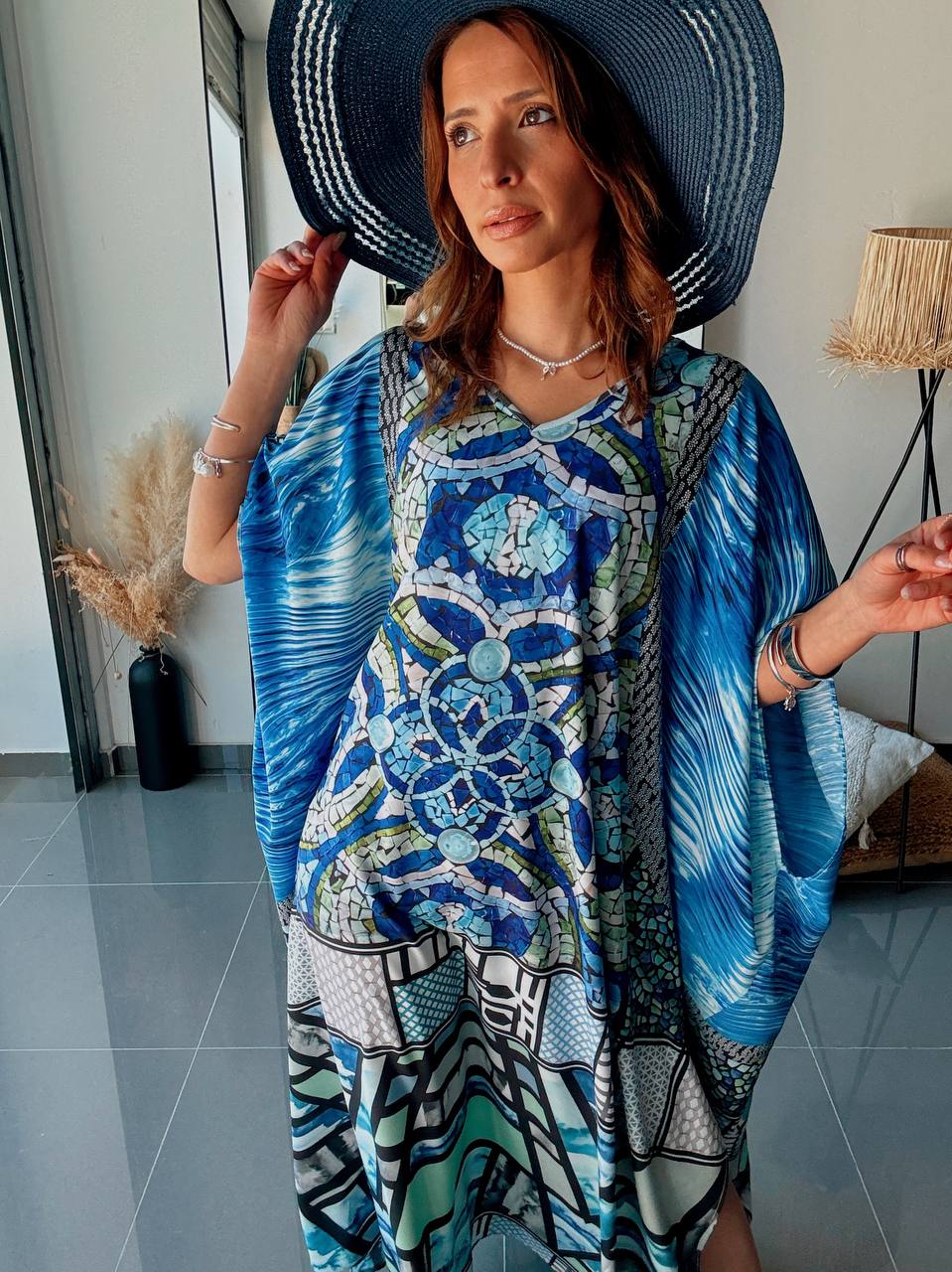 Robe longue ample imprimée – Style artistique et estival - Fenomen Paris