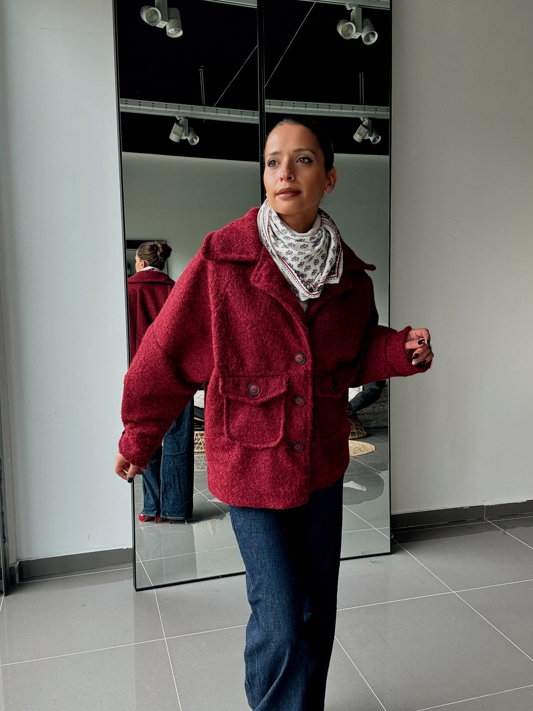 Manteau texturé avec grandes poches - Fenomen Paris