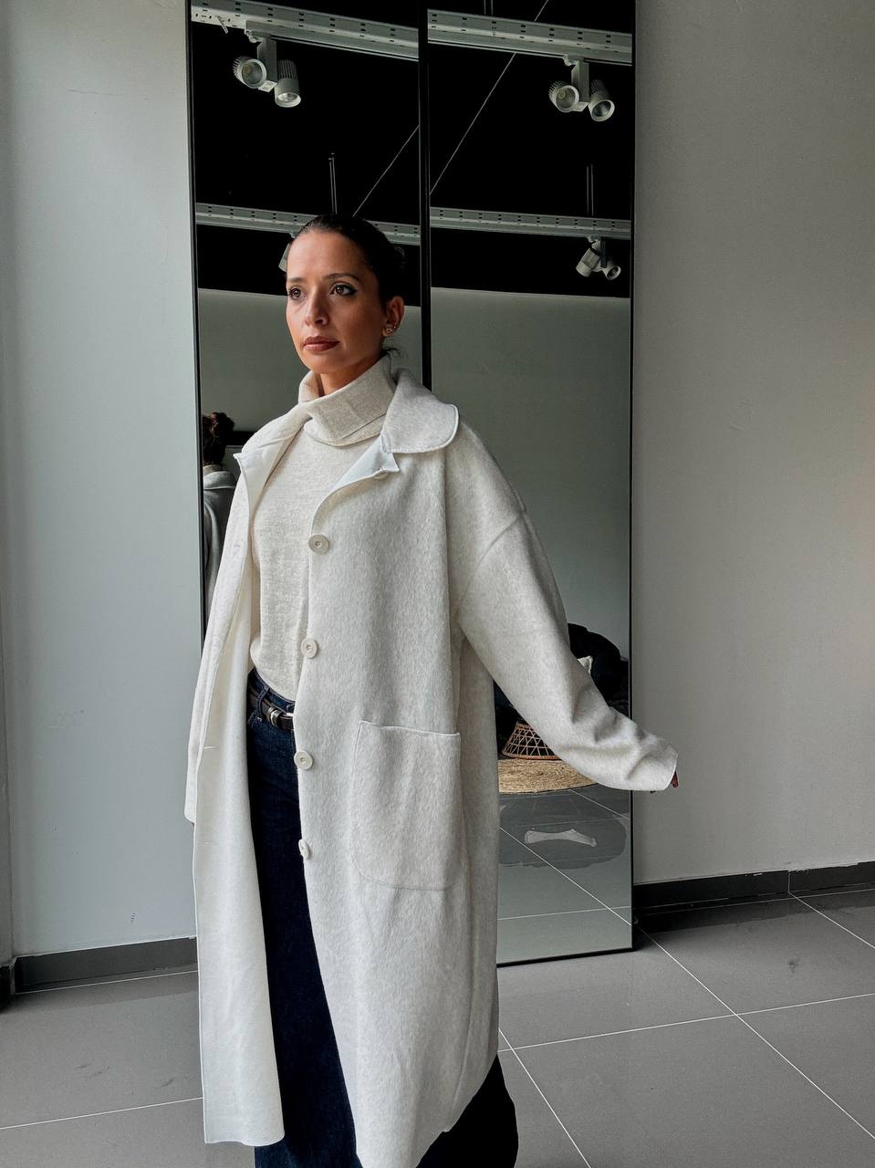Veste Longue Boutonnées effet velour - Fenomen Paris