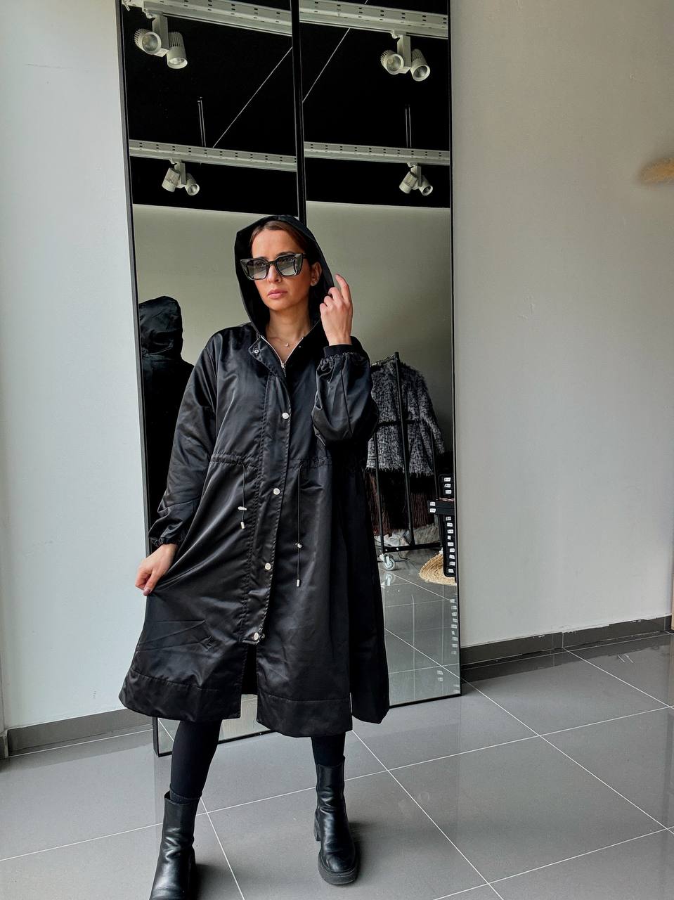 Veste Imperméable mi-Long Femme – Coupe Chic & Légère