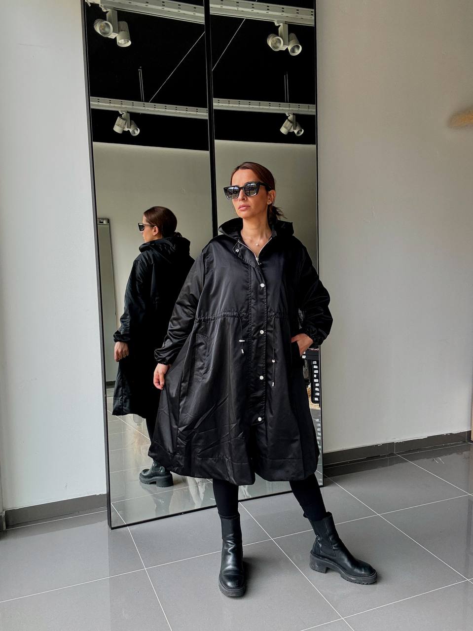 Veste Imperméable mi-Long Femme – Coupe Chic & Légère