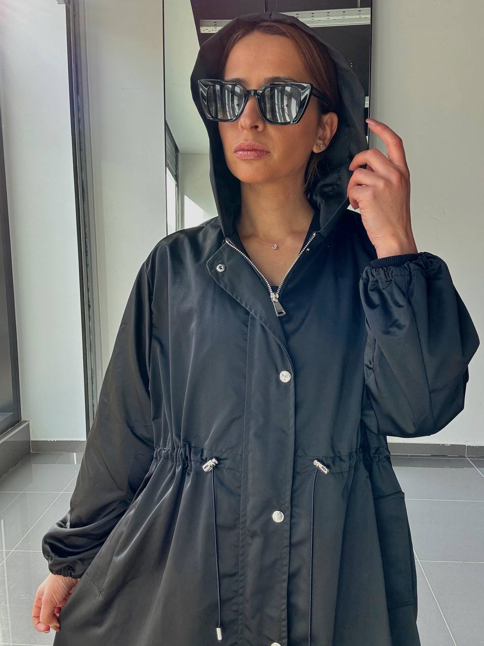 Veste Imperméable mi-Long Femme – Coupe Chic & Légère