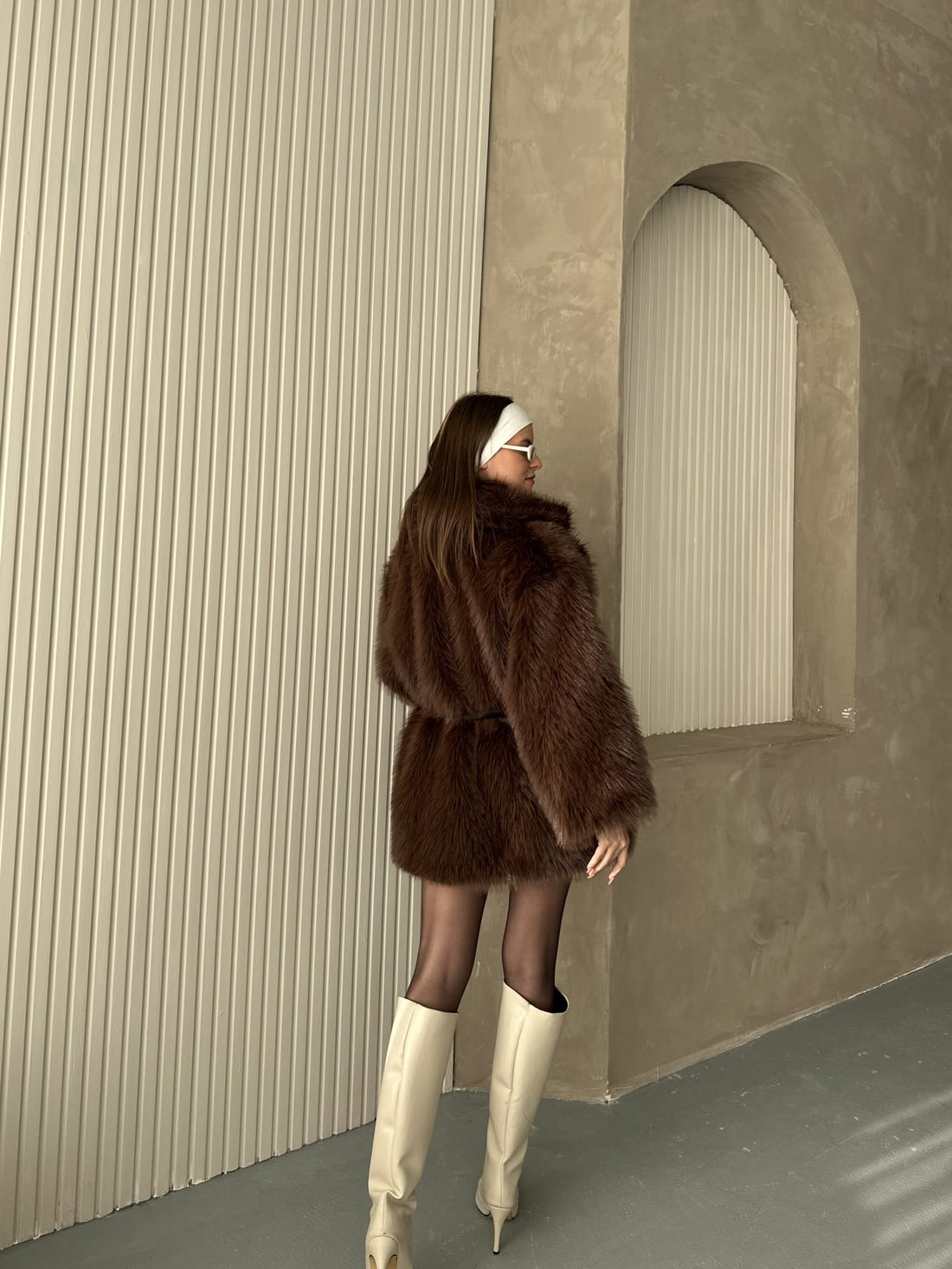 Manteau Fausse Fourrure  –  Intense & Volume Oversize Marron