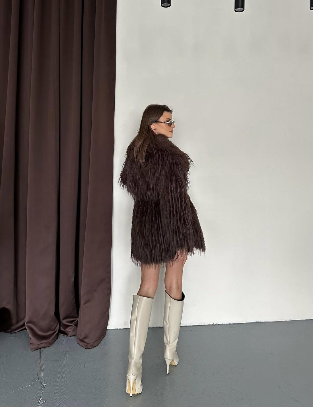 Manteau Fausse Fourrure  –  Intense & Volume Oversize Marron