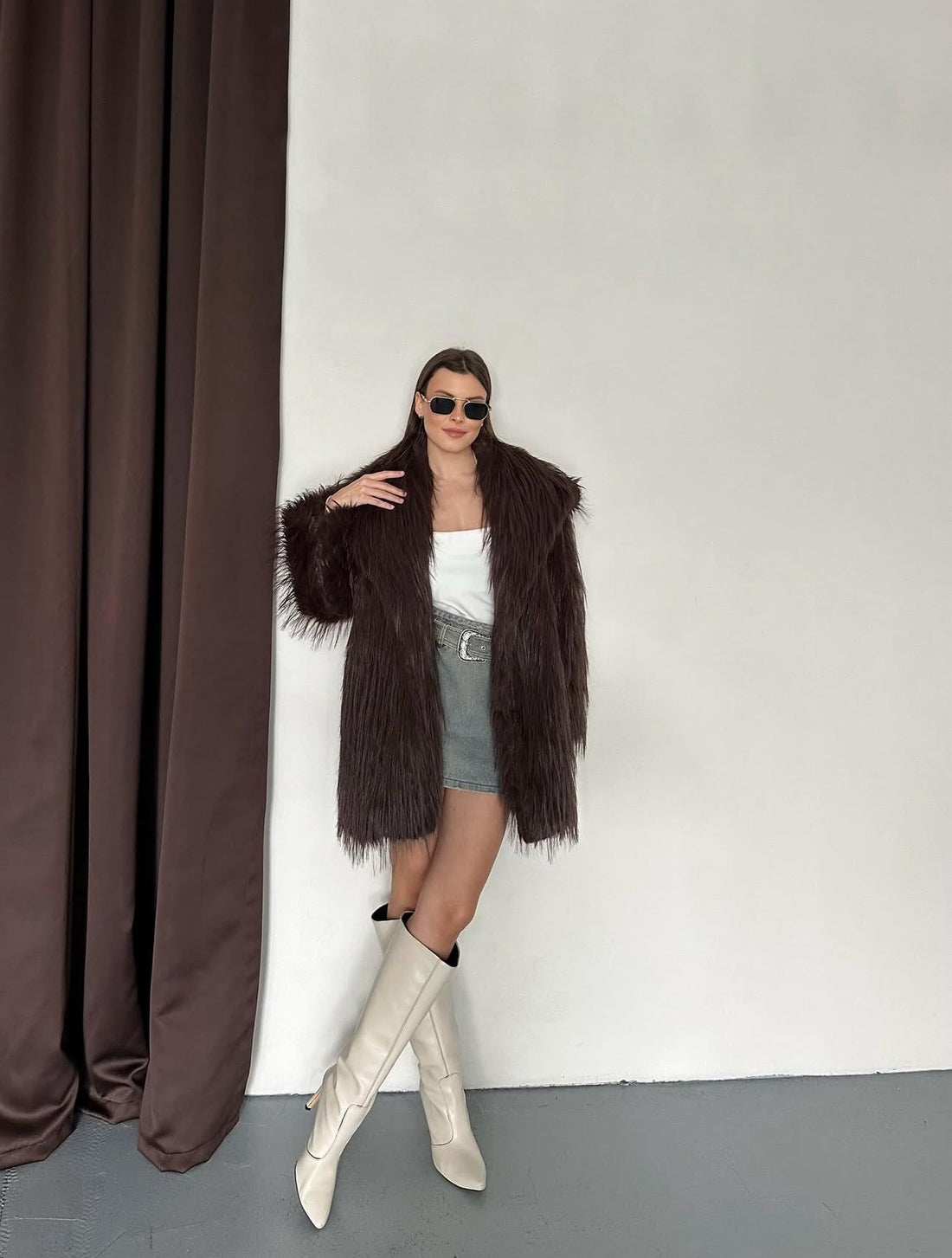 Manteau Fausse Fourrure  –  Intense & Volume Oversize Marron