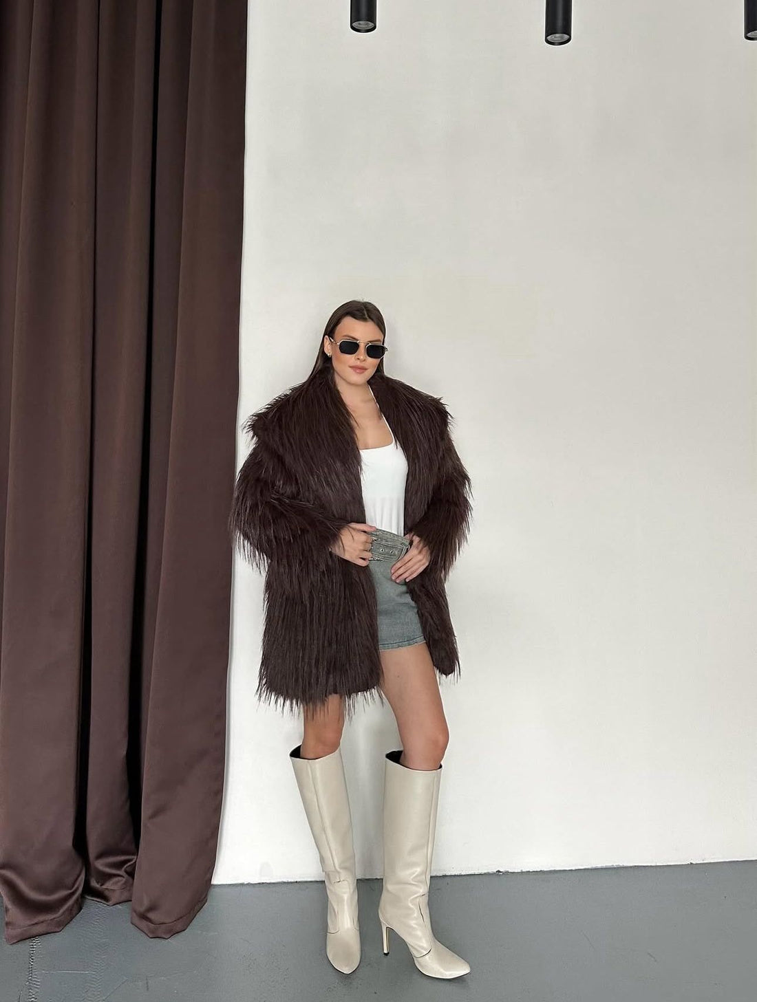 Manteau Fausse Fourrure  –  Intense & Volume Oversize Marron