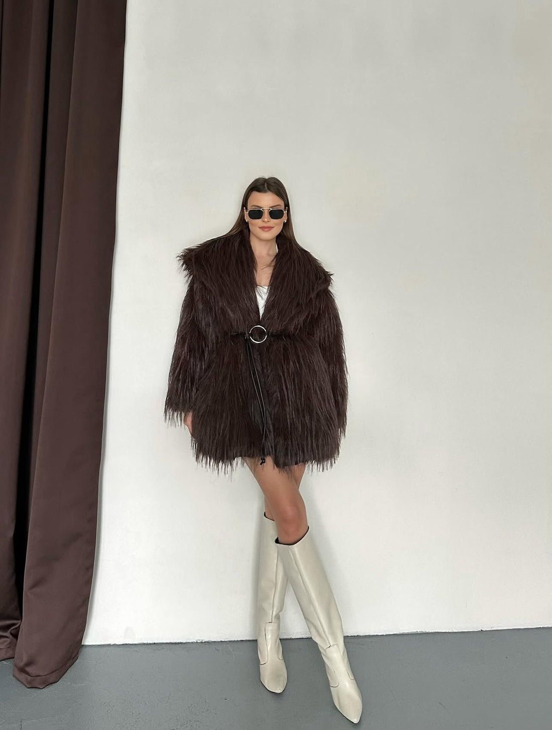 Manteau Fausse Fourrure  –  Intense & Volume Oversize Marron