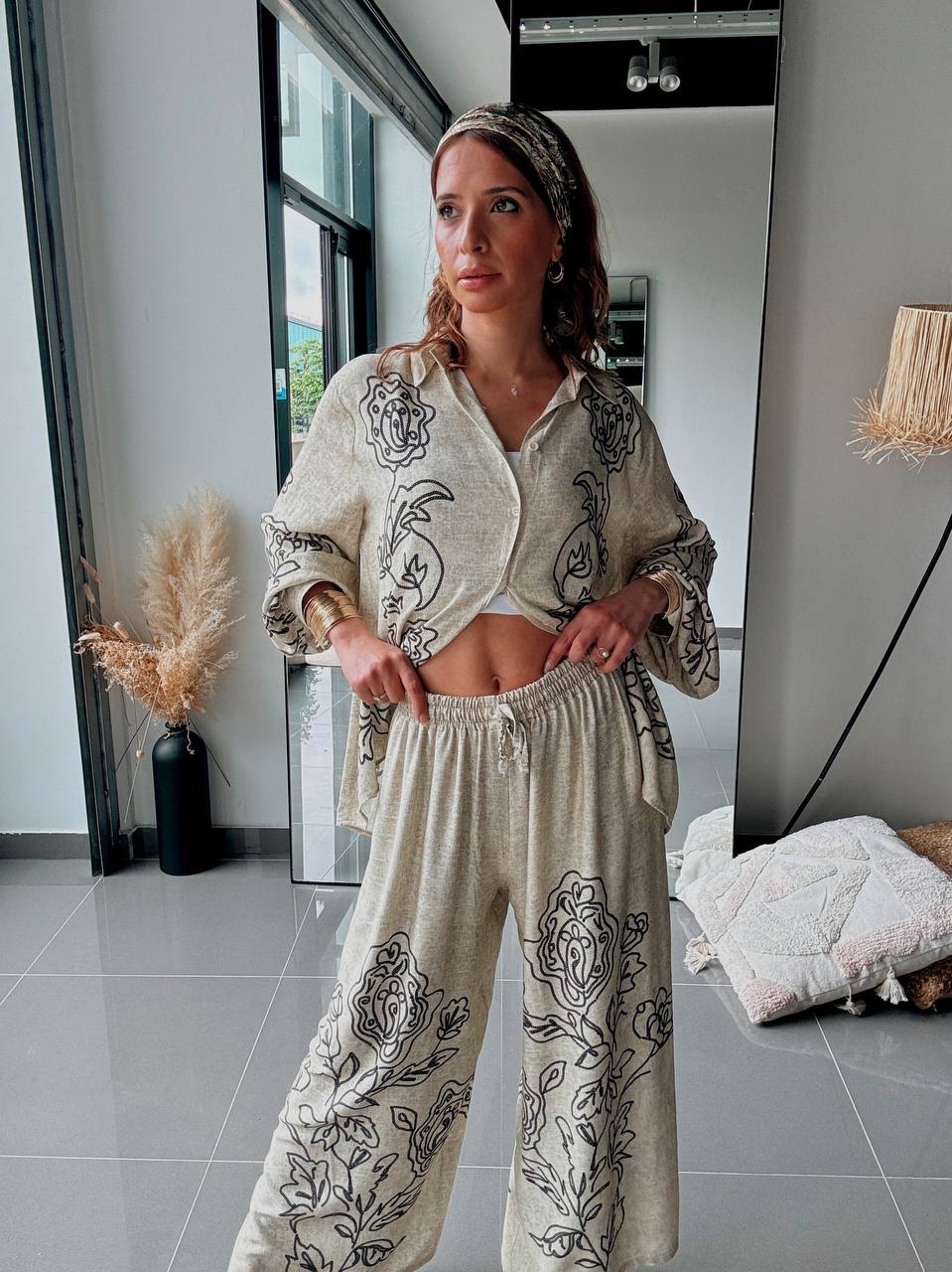 Ensemble chemise & pantalon fluide – Style naturel et moderne - Fenomen Paris