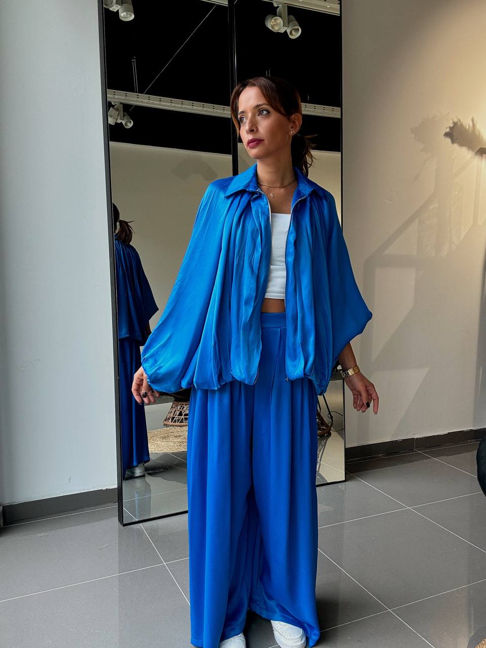 Ensemble Veste & Pantalon effet satiné - Fenomen Paris