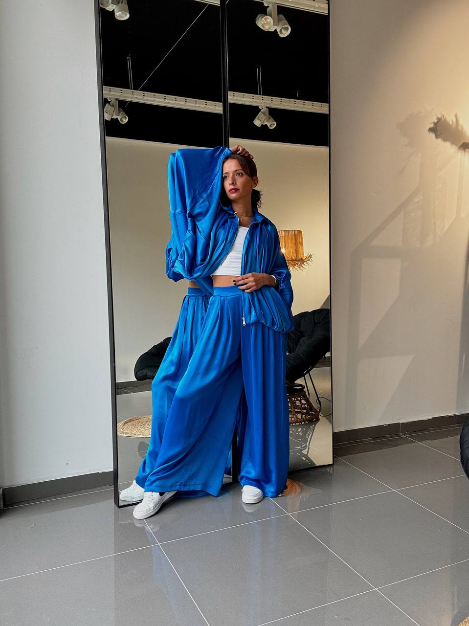 Ensemble Veste & Pantalon effet satiné - Fenomen Paris