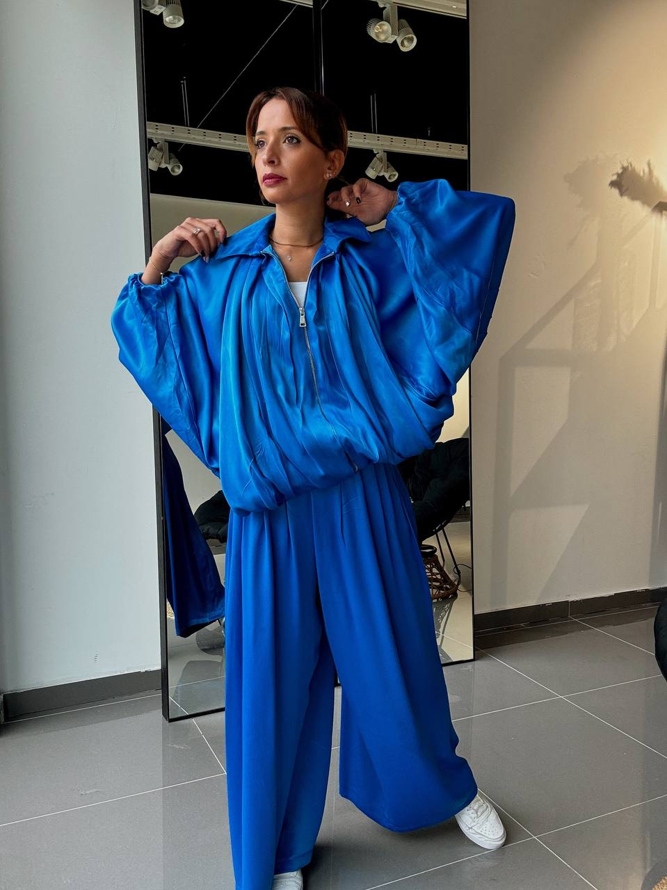 Ensemble Veste & Pantalon effet satiné - Fenomen Paris