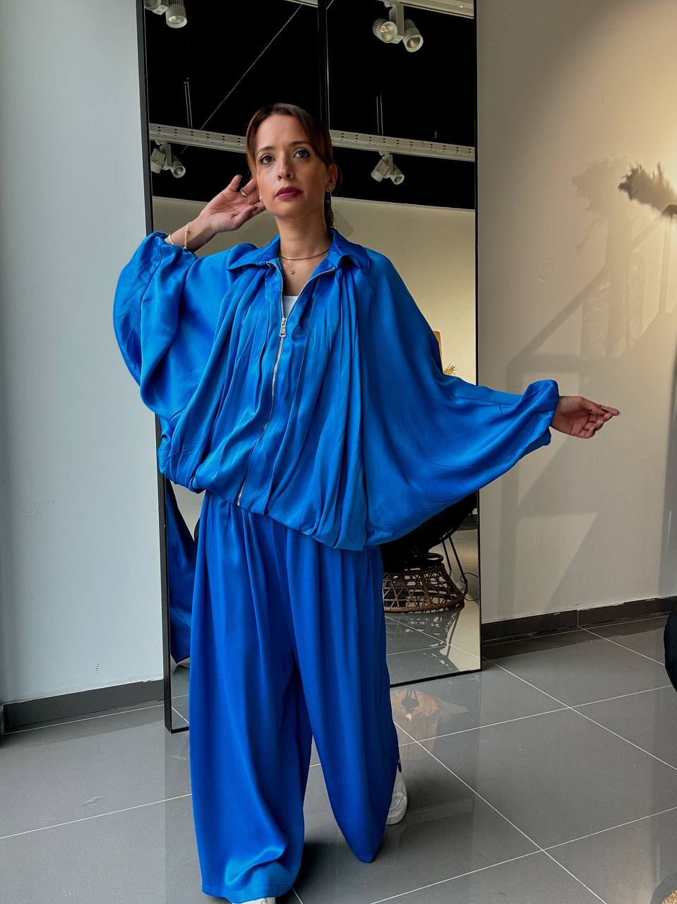 Ensemble Veste & Pantalon effet satiné - Fenomen Paris