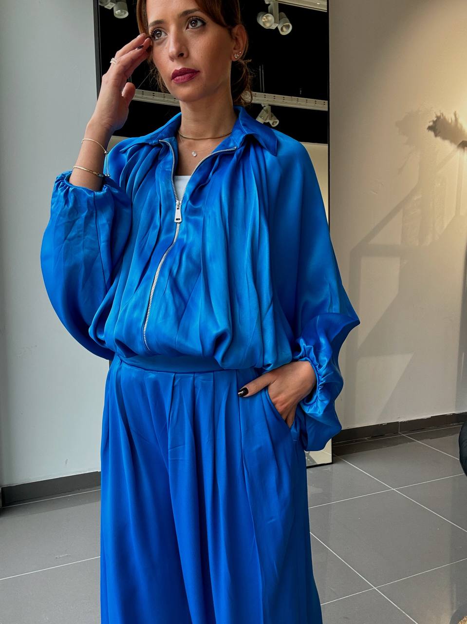 Ensemble Veste & Pantalon effet satiné - Fenomen Paris