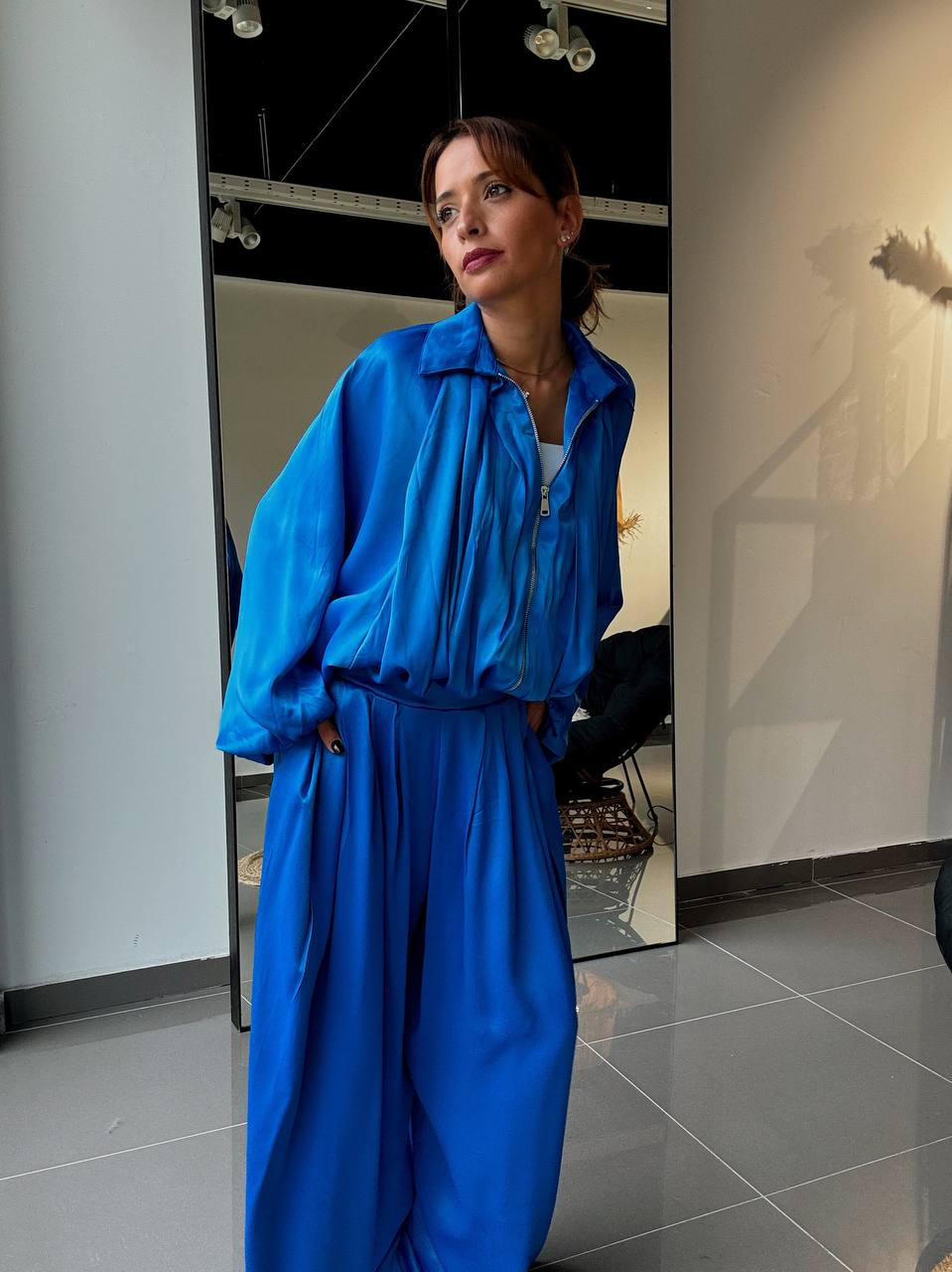 Ensemble Veste & Pantalon effet satiné - Fenomen Paris