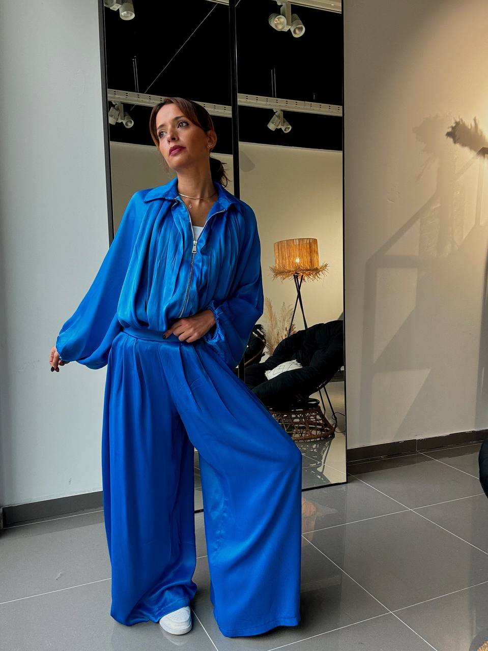 Ensemble Veste & Pantalon effet satiné - Fenomen Paris