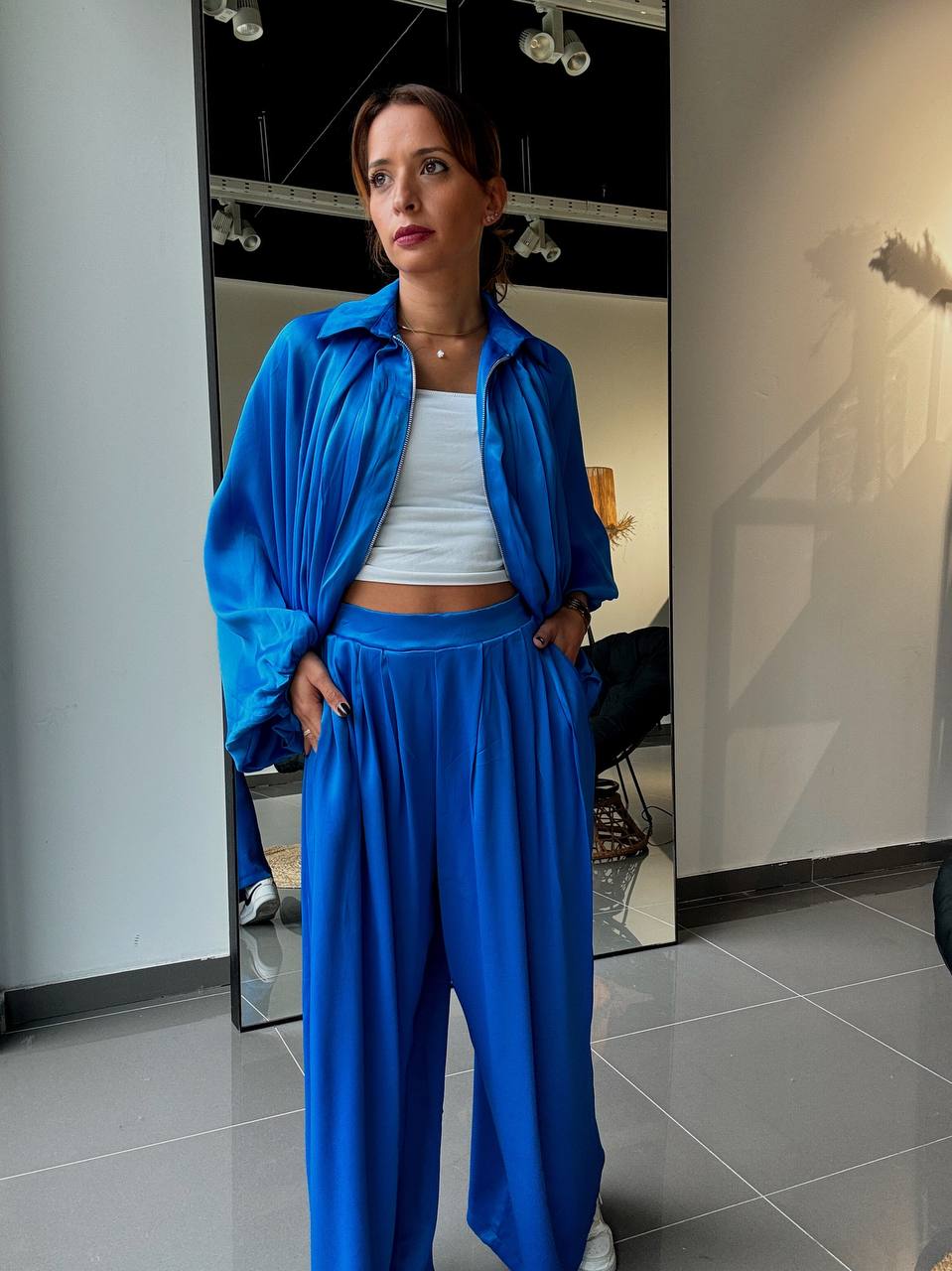 Ensemble Veste & Pantalon effet satiné - Fenomen Paris