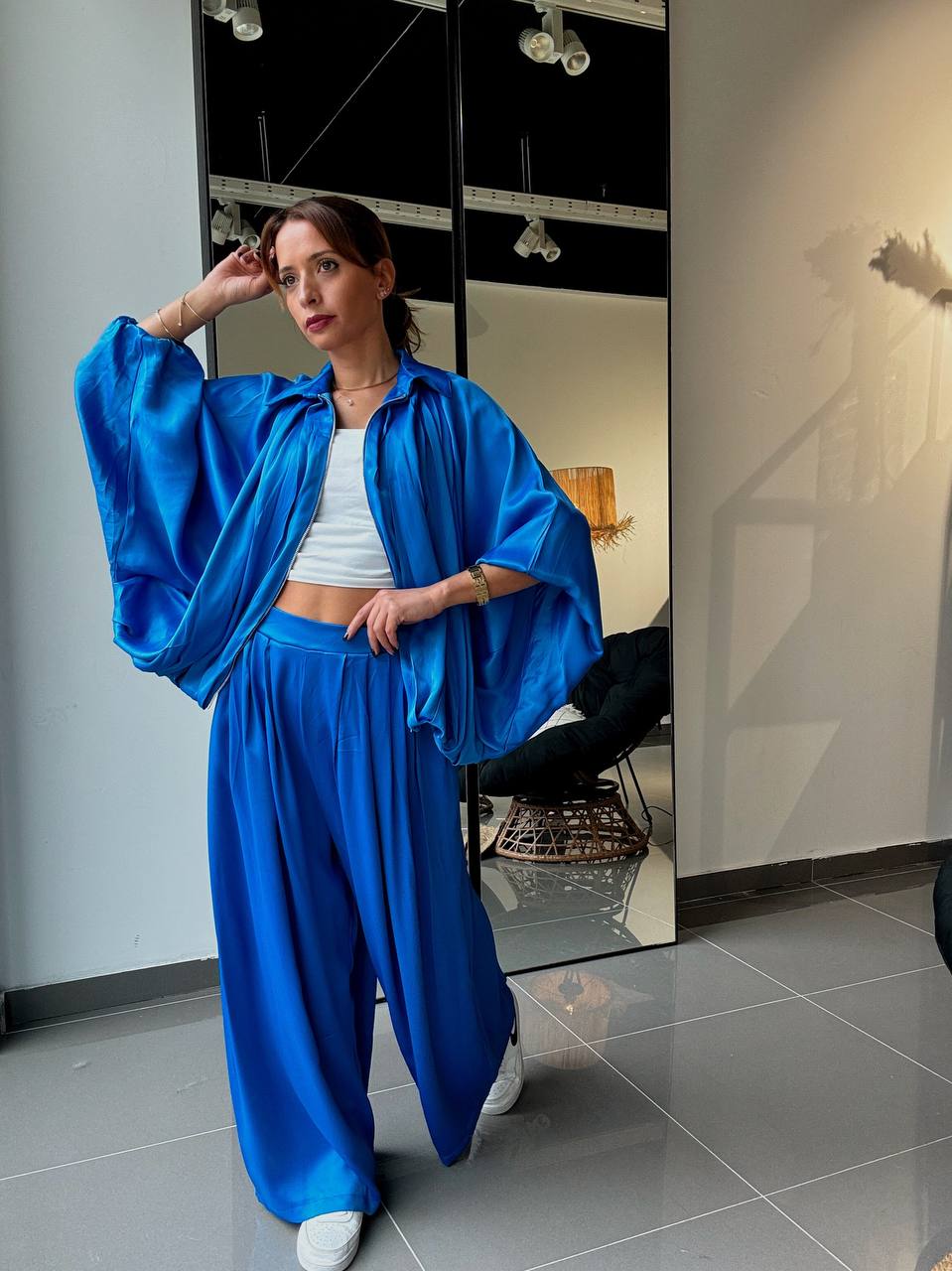 Ensemble Veste & Pantalon effet satiné - Fenomen Paris