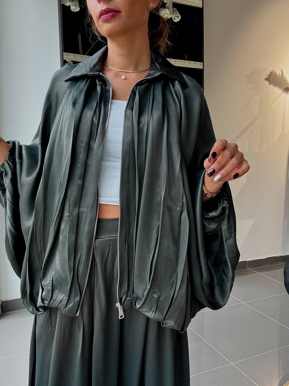 Ensemble Veste & Pantalon effet satiné - Fenomen Paris