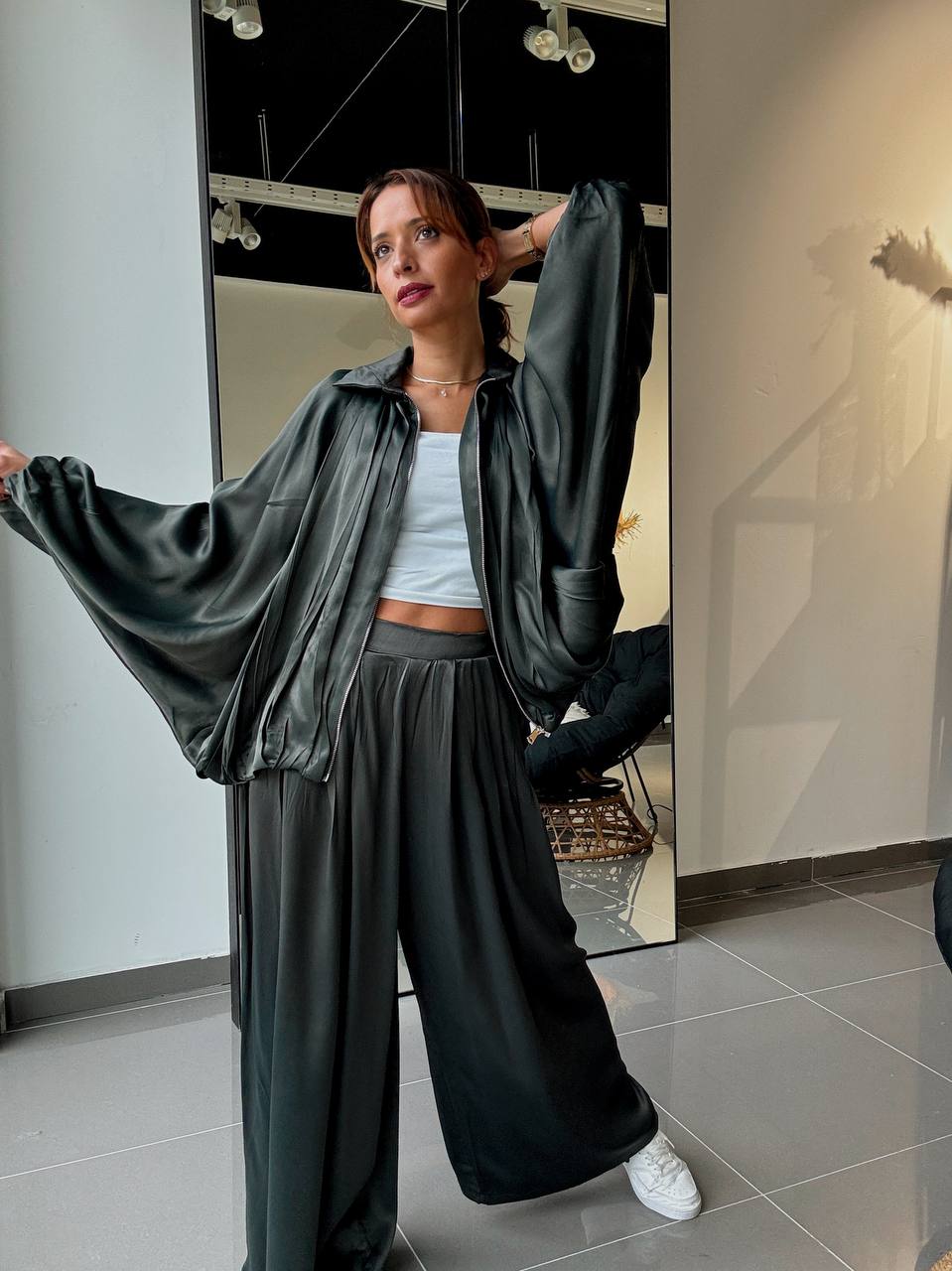 Ensemble Veste & Pantalon effet satiné - Fenomen Paris