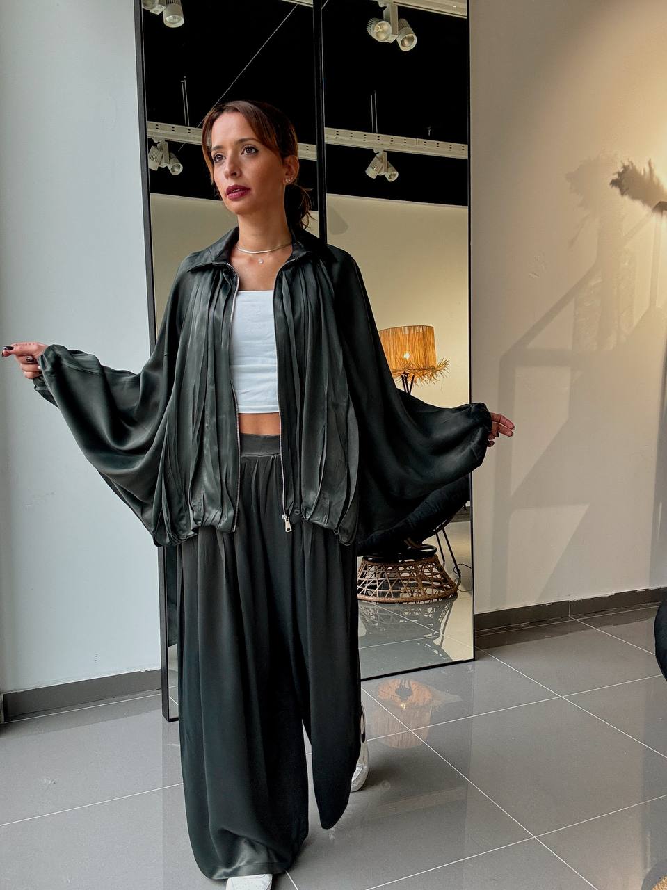 Ensemble Veste & Pantalon effet satiné - Fenomen Paris