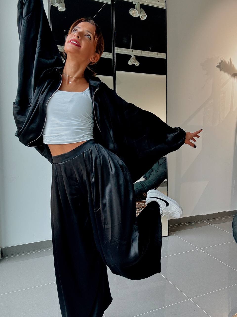 Ensemble Veste & Pantalon effet satiné - Fenomen Paris