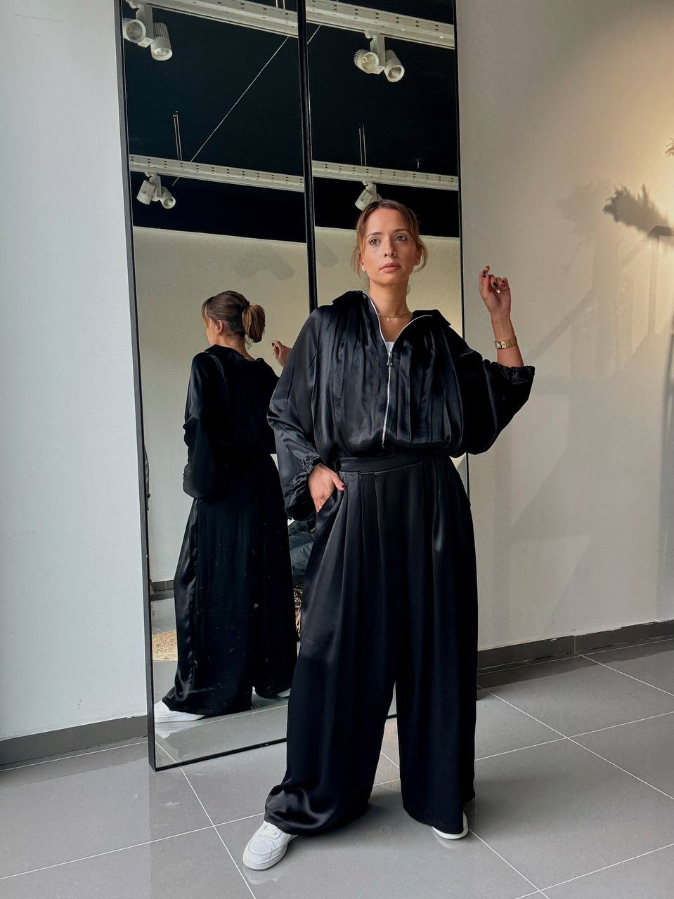 Ensemble Veste & Pantalon effet satiné - Fenomen Paris