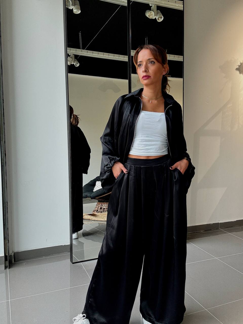 Ensemble Veste & Pantalon effet satiné - Fenomen Paris