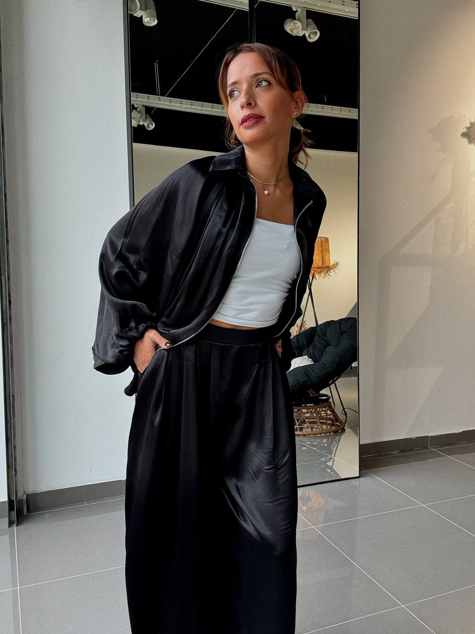 Ensemble Veste & Pantalon effet satiné - Fenomen Paris