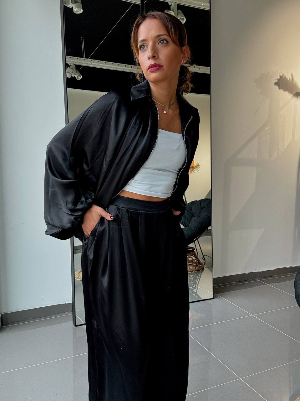 Ensemble Veste & Pantalon effet satiné - Fenomen Paris