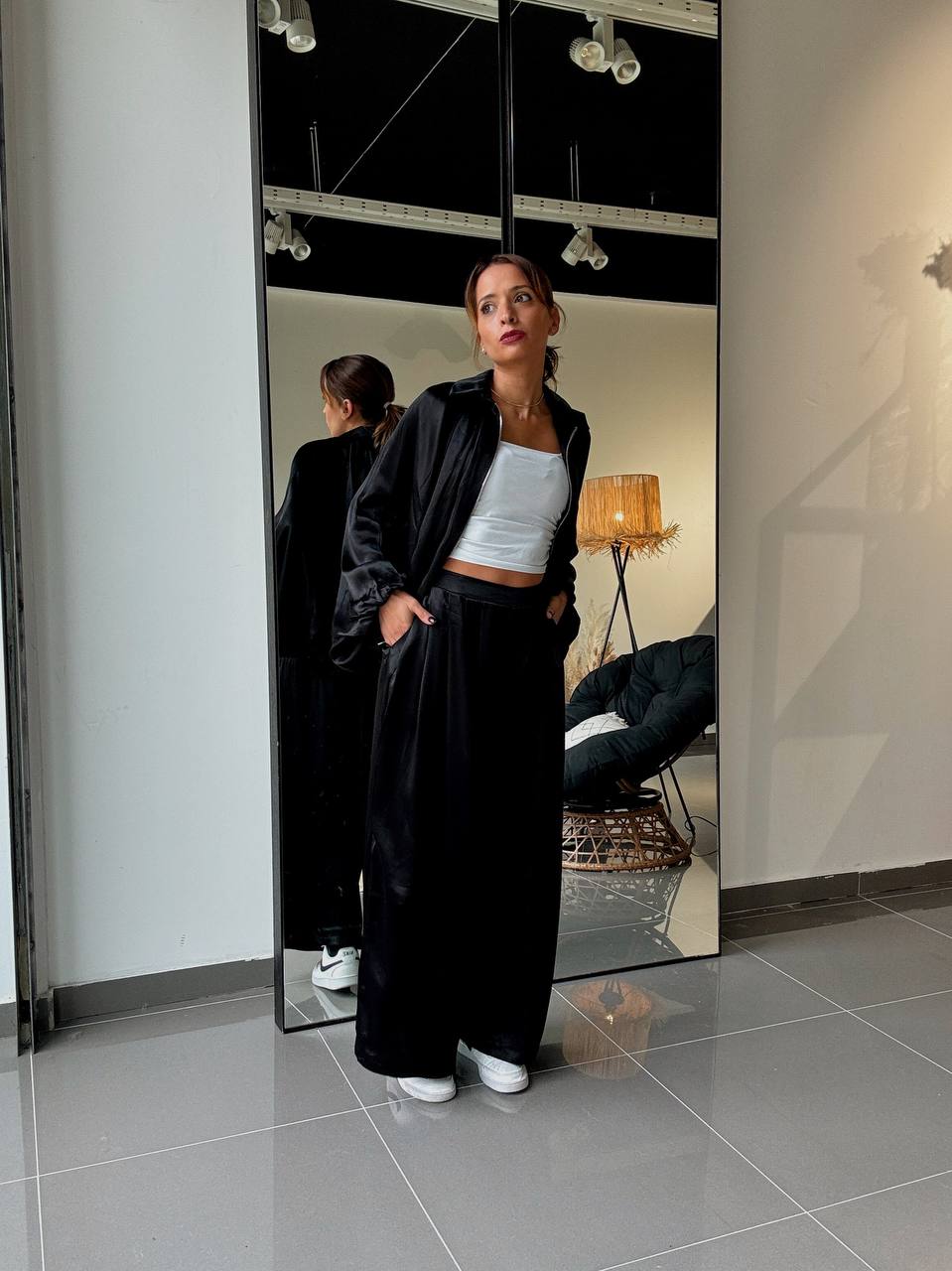Ensemble Veste & Pantalon effet satiné - Fenomen Paris