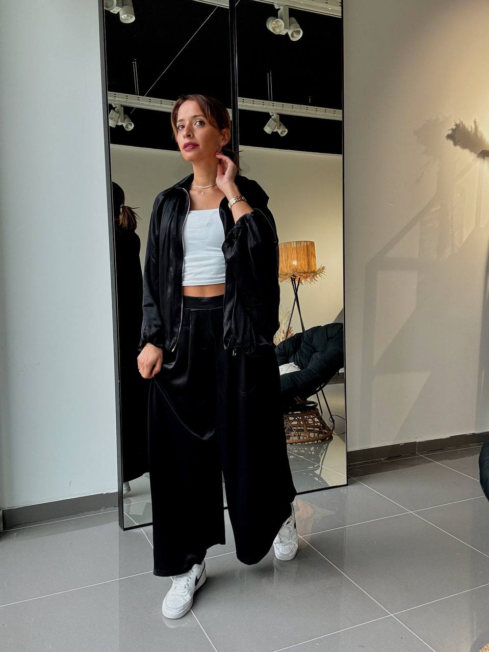 Ensemble Veste & Pantalon effet satiné - Fenomen Paris