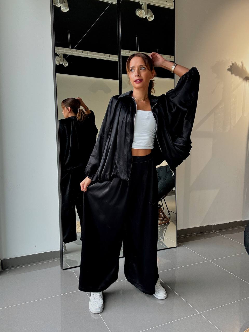 Ensemble Veste & Pantalon effet satiné - Fenomen Paris
