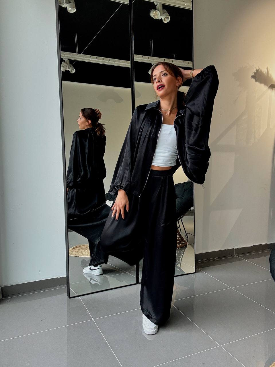 Ensemble Veste & Pantalon effet satiné - Fenomen Paris