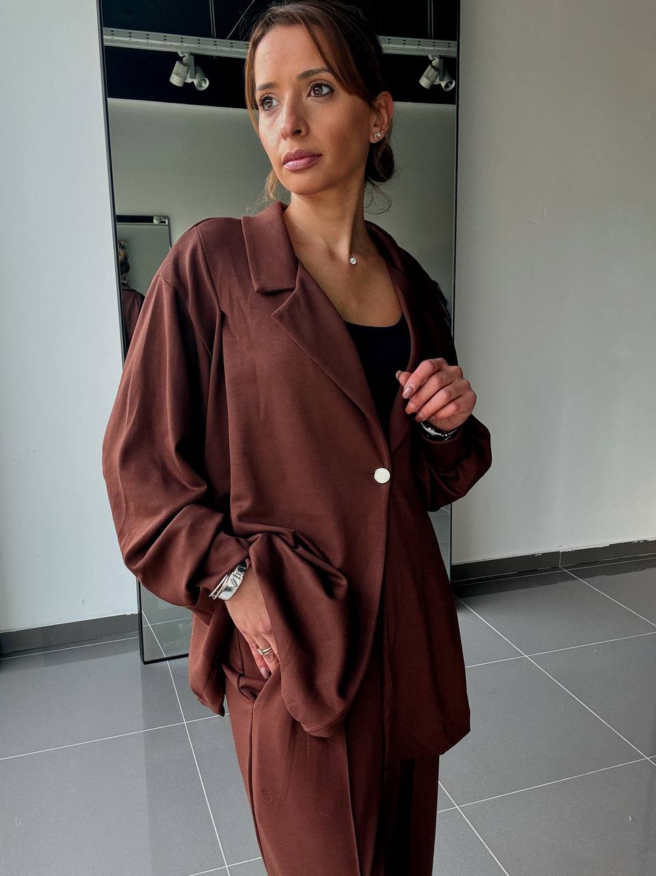 Ensemble veste & pantalon fluide - Casual chic